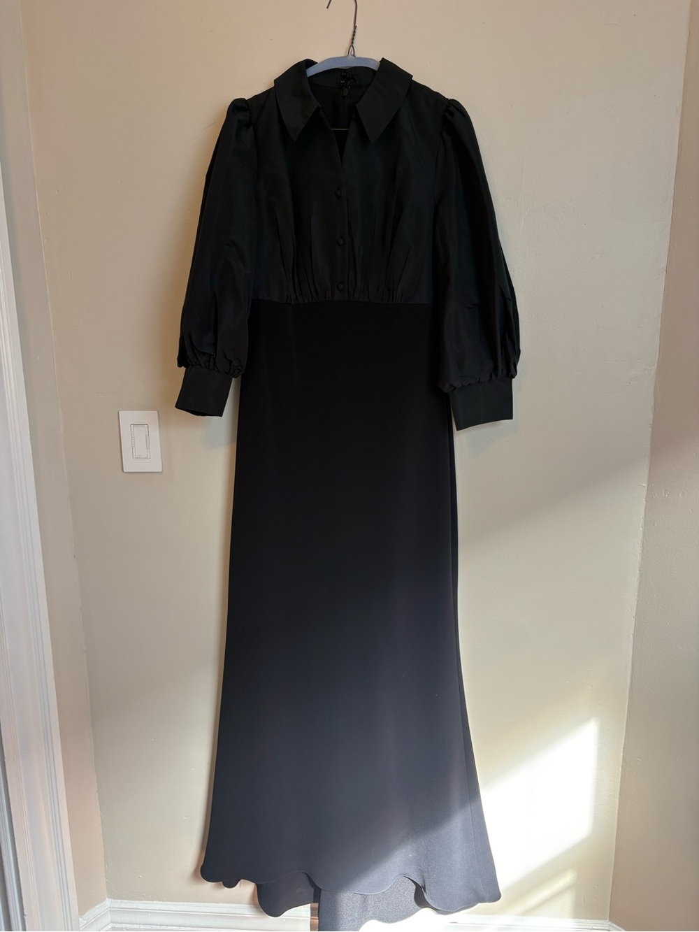 Badgley Mischka Black Maxi Dress Size 8 Formal Wedding Guest